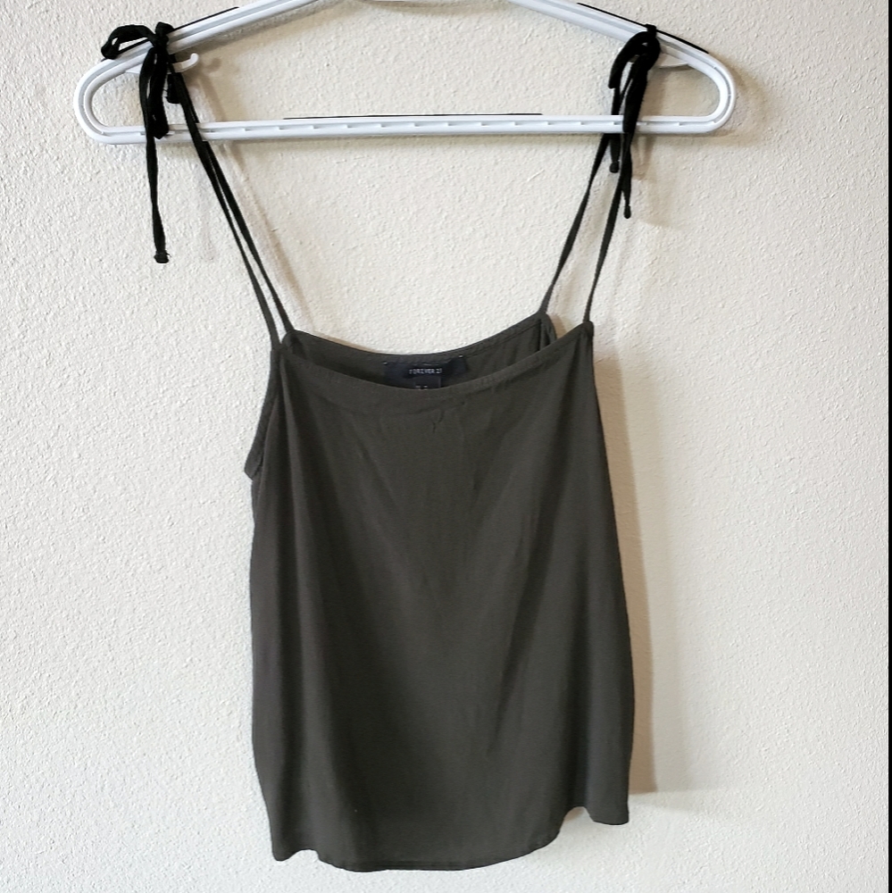Forever 21 Olive Green Fashion Tank Top Size M